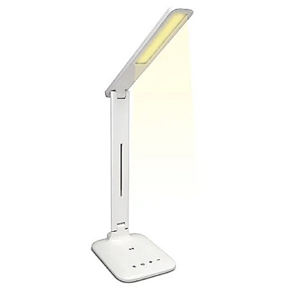 ILIVE LED Desk Lamp With Wireless Charging, 13"H, White